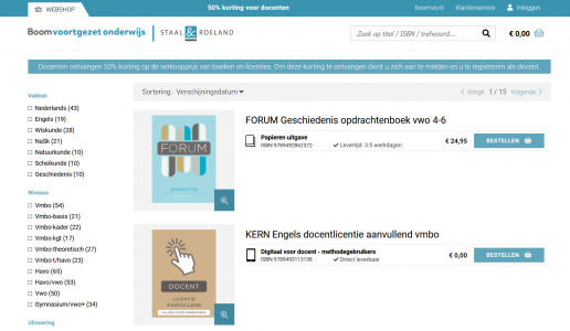 De nieuwe webshop van Boom voortgezet onderwijs is live